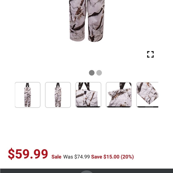 Guide Series size L snow camo bib - Picture 7 of 7